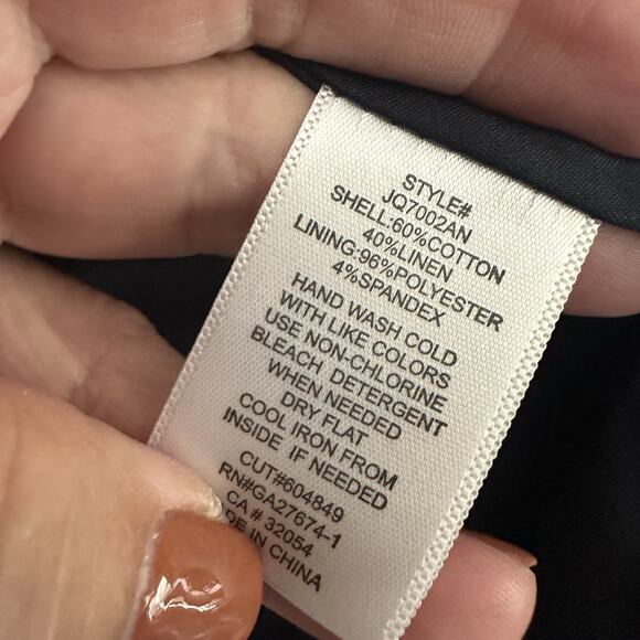 Anthropologie Eva Franco Skirt 6 Blue Textured Chevron Knee Length Boho Party - Picture 6 of 11